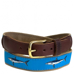 Great White Shark Nautical Belt from Preston Leather