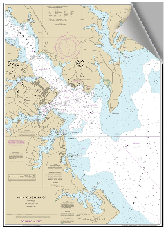 Peel and Stick Nautical Chart of Annapolis MD