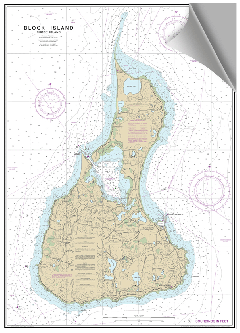 Peel and Stick Nautical Chart of Block Island RI