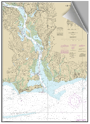 Peel and Stick Nautical Chart of The Connecticut River