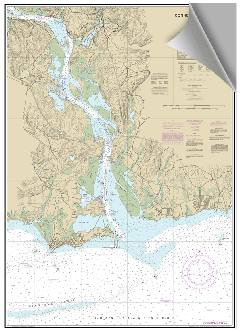 Peel and Stick Nautical Chart of The Connecticut River