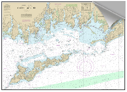 Peel and Stick Nautical Chart of Fisher's Island Sound