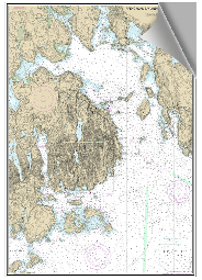 Peel and Stick Nautical Chart of Mt Desert Island ME