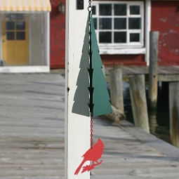 Cardinal and Evergreen Buoy Bell Chime