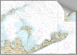 Peel and Stick Nautical Chart of Gardiner's Bay And Montauk