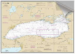 Peel and Stick Nautical Chart of Lake Ontario