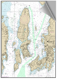 Peel and Stick Nautical Chart of Newport RI