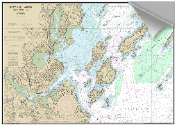 Peel and Stick Nautical Chart of Portland ME