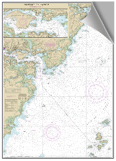 Peel and Stick Nautical Chart of Portsmouth NH